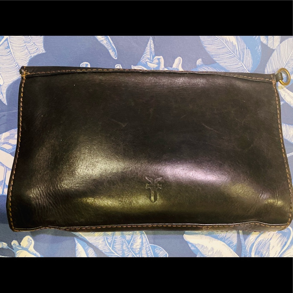 Frye Dark Leather Wristlet